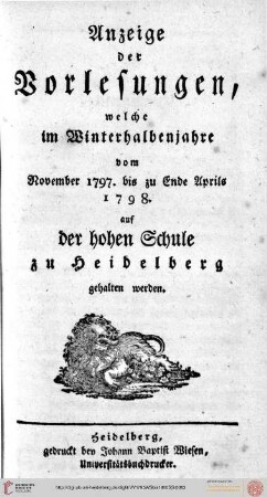 Wintersemester 1797/1798