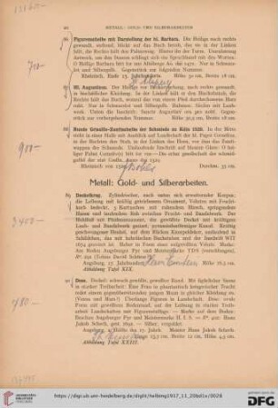 Metall: Gold- und Silberarbeiten (Nr. 89-126)