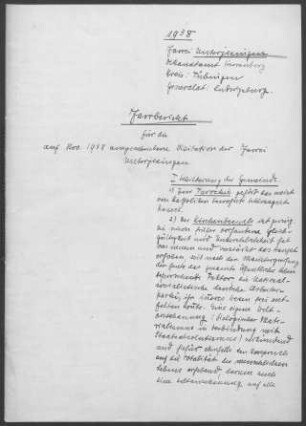 Unterjesingen: Pfarrbericht 1938