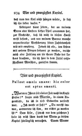 Vier und zwanzigstes Kapitel. Palleat omnis amans: hic color est aptus amanti