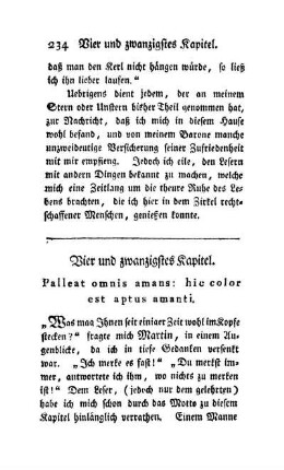 Vier und zwanzigstes Kapitel. Palleat omnis amans: hic color est aptus amanti