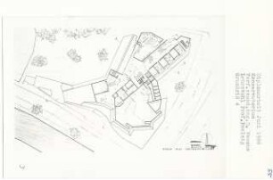 Konservatorium, Berlin-Tiergarten (Diplomarbeit bei Peter Poelzig): Grundriss Niveau + 8.16, 1:200