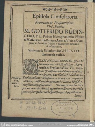 Epistola Consolatoria