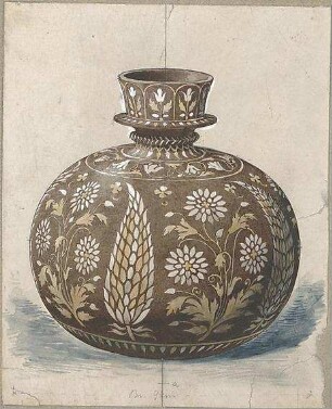 Gmelin, Leopold; Sammlung Gmelin: Handzeichnungen - Folio 16 - Vase (Perspektive)