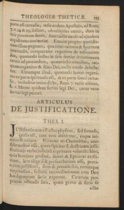 Articulus De Justificatione.
