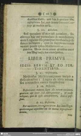 Liber Primus De Ideis Rerum Et Eo Pertinentibus