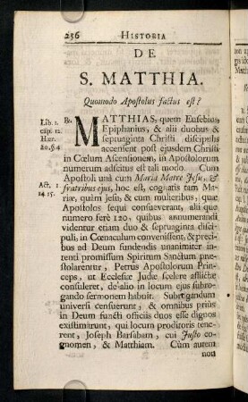 256-262, De S. Matthia.