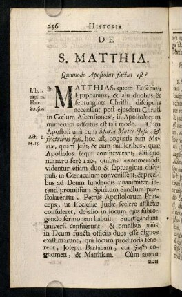256-262, De S. Matthia.