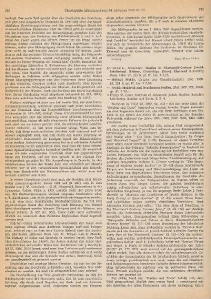 752-754 [Rezension] Studies in nineteenth-century Jewish intellectual history