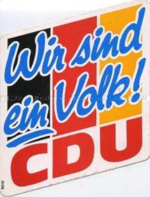 Aufkleber "Wir sind ein Volk! / CDU"