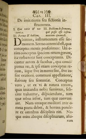Cap. III. De imitationis feu fictionis instrumento.