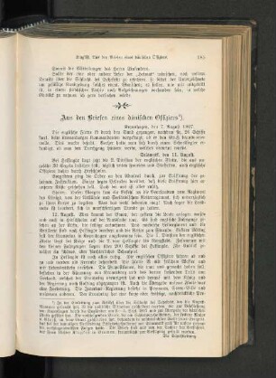 Aus den Briefen eines dänischen Offiziers.