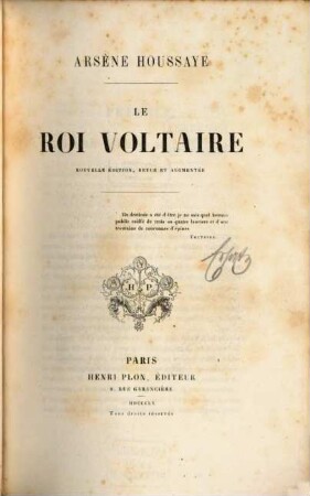 Le roi Voltaire