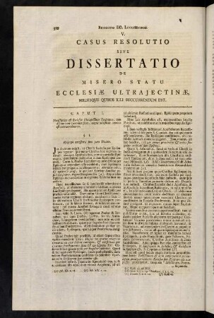 388-408, V. Casus Resolutio sive Dissertatio [...]