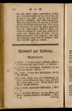 Exempel zur Uebung.