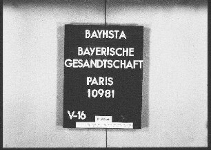 Mercati, Silvius Joseph, Dr. phil., in München, Entleihung von griechischen Handschriften aus der Nationalbibliothek in Paris