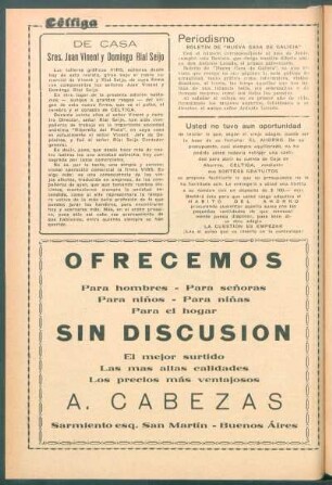 Periodismo : Boletín de "Nueva Casa de Galicia"