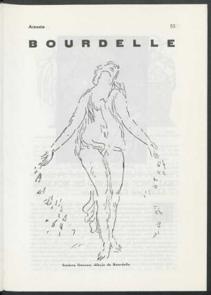 Isadora Duncan : dibujo de Bourdelle