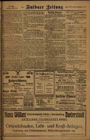 Zweite Ausgabe vom Freitag, den 09. Juli 1920.