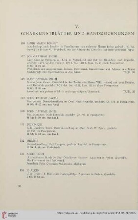 V. Schabkunstblätter und Handzeichnungen (Nr. 126 - 146)