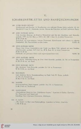 V. Schabkunstblätter und Handzeichnungen (Nr. 126 - 146)