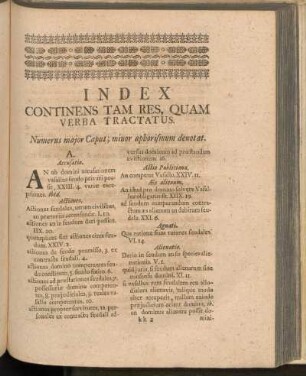 Index Continens Tam Res, Quam Verba Tractatus