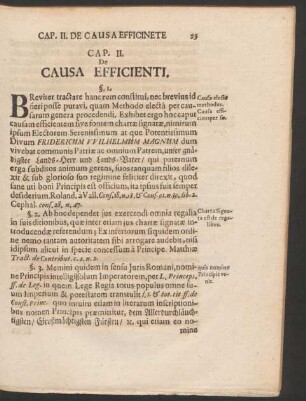 Cap. II. De Causa Efficienti.