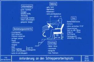 Anforderung an den Schlepperarbeitsplatz