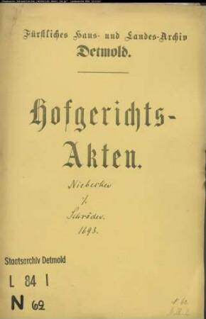 Niebecker, Gebrüder zu Horn gegen Henrich Schröder zu Horn - Schuldforderung