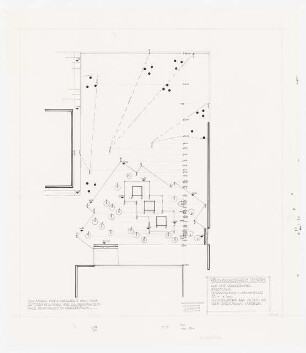 Kreishandelsschule, Lemgo Außenanlage: Vermaßungsplan/Höhenplan, Hof mit Wasserspiel 1:100 - 3. Fassung