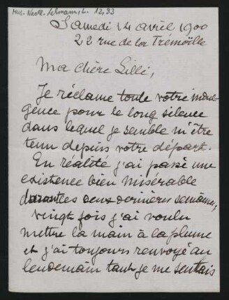 Brief an Lilli Lehmann : 12.04.1900
