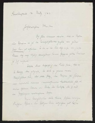 Brief von Ernst Blaicher an Gerhart Hauptmann