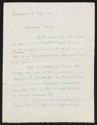 Brief von Ernst Blaicher an Gerhart Hauptmann