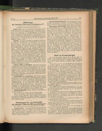 Brief aus Konstantinopel.