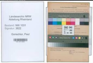 Entnazifizierung Paul Gonschior , geb. 17.06.1901 (Polizeisekretaer)