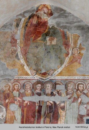 Christus in der Mandorla und die zwölf Apostel