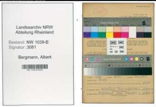 Entnazifizierung Albert Bergmann , geb. 13.10.1889 (Kaufmann)