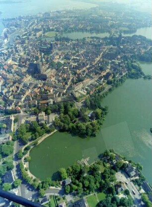Knieperteich und westliche Altstadt von Stralsund : Blickrichtung Südosten