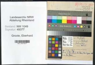 Entnazifizierung Eberhard Von Groote , geb. 24.06.1896 (Landringberater)