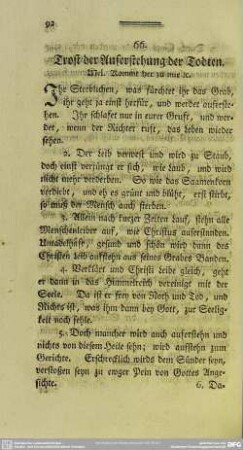66. Trost der Auferstehung der Todten