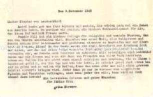 Brief des Pendle Hill College an einen österreichischen Quäker mit der Ankündigung eines Weihnachtspaketes und Informationen zu Pendle Hill - Sachkonvolut
