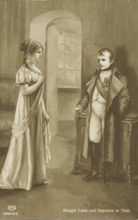 Königin Luise und Napoleon in Tilsit.