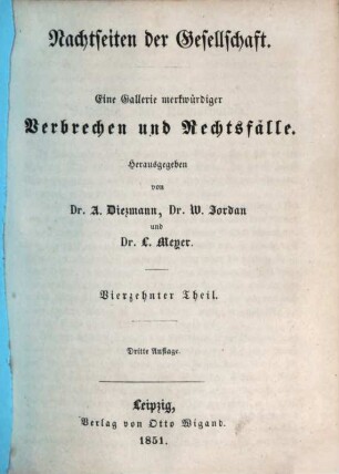 Nachtseiten der Gesellschaft : eine Gallerie merkwürdiger Verbrechen und Rechtsfälle, 14