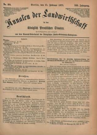 No. 14. Berlin, den 15. Februar 1873. XIII. Jahrgang.