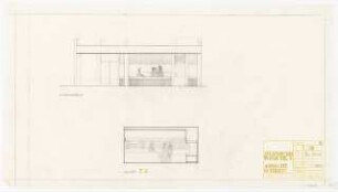 Filiale der Schweisfurth GmbH, Münster Umbau: Vorschlag 5: Ansicht, Schnitt 1:50