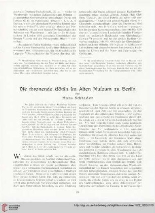 4/5: Die thronende Göttin im Alten Museum zu Berlin