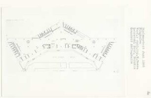 Flughafen (Diplomarbeit bei Bernhard Hermkes): Abflughalle mit Vorfahrt, Grundriss 1:200