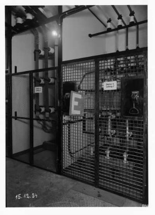 Industrie-Kraftwerk. Schalterraum Elektrotechnische Abteilung : Lauta (Niederlausitz). Industrie-Kraftwerk. Schalterraum Elektrotechnische Abteilung