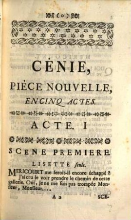 Cénie : pièce nouvelle, en cinq actes