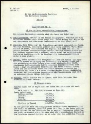 Anlage I. G. Welter, Lagebericht Nr. 1